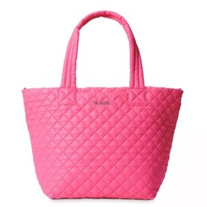 MZ WALLACE Medium Metro Tote Deluxe - Neon Pink